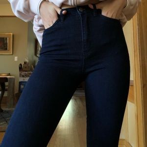 Dark blue NA-KD flare jeans